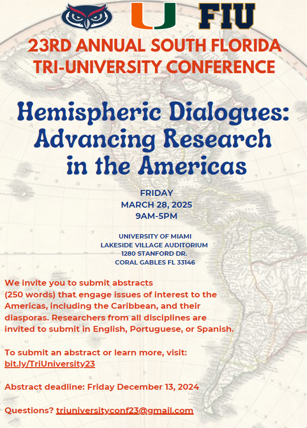 23rd Tri-University Conference Hemispheric Dialogues Flyer